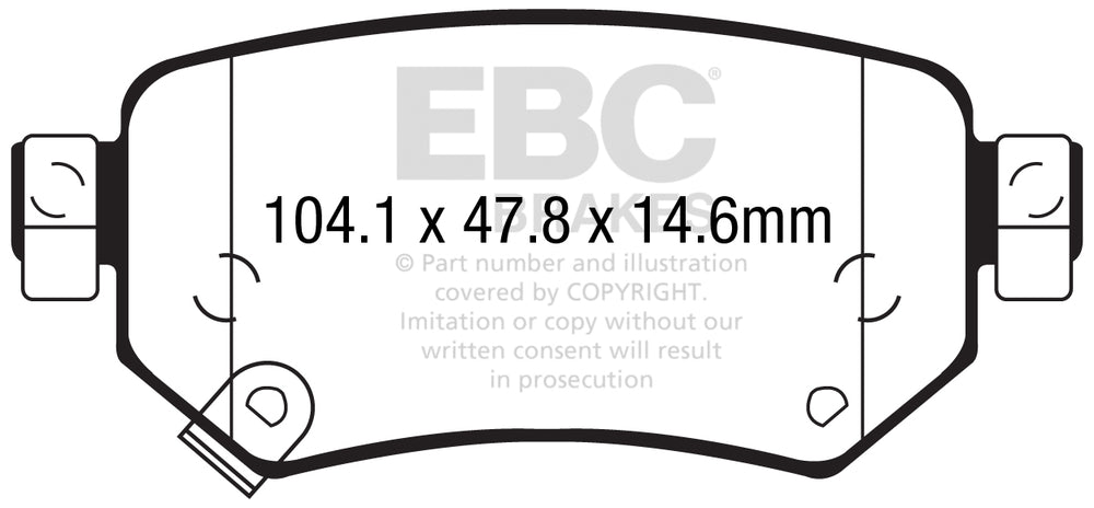 Pastiglie Freno EBC Yellowstuff DP42287R per Mazda 6