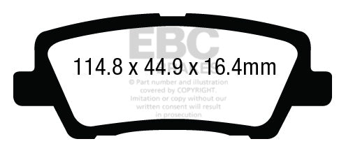 Pastiglie Freno EBC Redstuff DP33012C per Cadillac ATS e Cadillac CTS