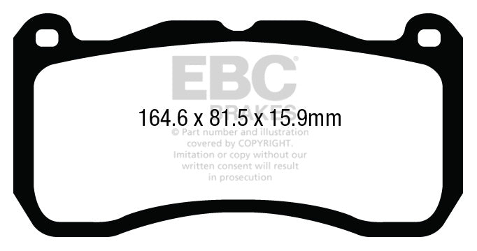 Pastiglie Freno EBC Yellowstuff DP43013R per Ford Mustang (5th Generation)