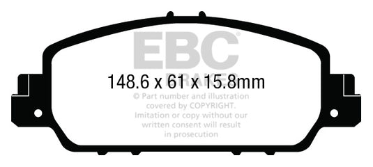 Pastiglie Freno EBC Ultimax DPX3014 per Honda HR-V