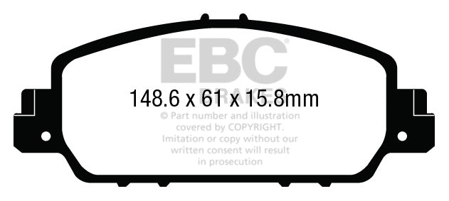 Pastiglie Freno EBC Yellowstuff DP43014R per Honda HR-V
