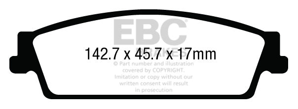 Pastiglie Freno EBC Greenstuff DP63022 per Cadillac Escalade e Cadillac Escalade ESV