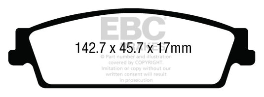 Pastiglie Freno EBC Ultimax DPX3022 per Cadillac Escalade e Cadillac Escalade ESV