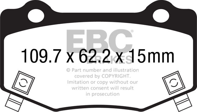 Pastiglie Freno EBC Yellowstuff DP43023R per Chevrolet Corvette (C7), Cadillac ATS-V e altre