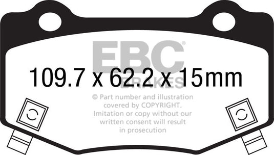 Pastiglie Freno EBC Yellowstuff DP43023R per Chevrolet Corvette (C7), Cadillac ATS-V e altre