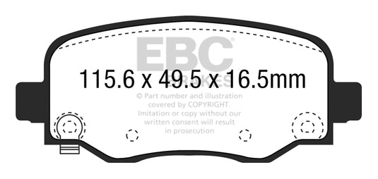 Pastiglie Freno EBC Yellowstuff DP43031R per Jeep Cherokee