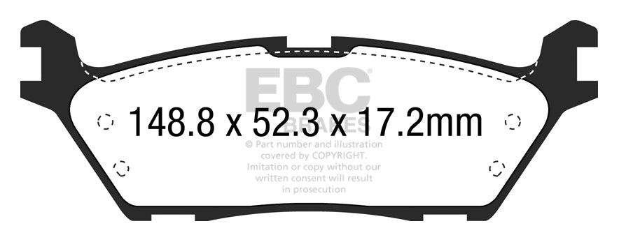 Pastiglie Freno EBC Yellowstuff DP43037R per Ford F-150