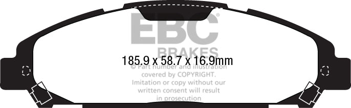 Pastiglie Freno EBC Redstuff DP33039C per Ford Mustang (6th Generation)