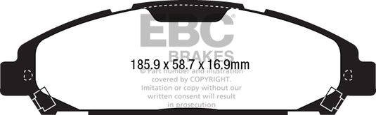 Pastiglie Freno EBC Yellowstuff DP43039R per Ford Mustang (6th Generation)