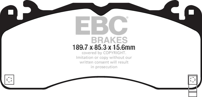 Pastiglie Freno EBC Bluestuff NDX DP53040NDX per Ford Mustang (6th Generation)