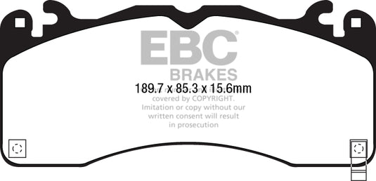 Pastiglie Freno EBC Yellowstuff DP43040R per Ford Mustang (6th Generation)