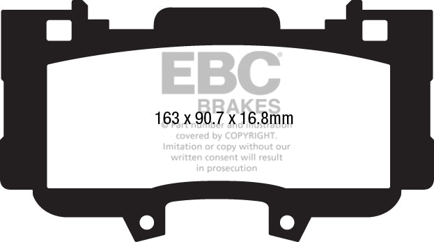Pastiglie Freno EBC Yellowstuff DP43042R per Ford Mustang (6th Generation)