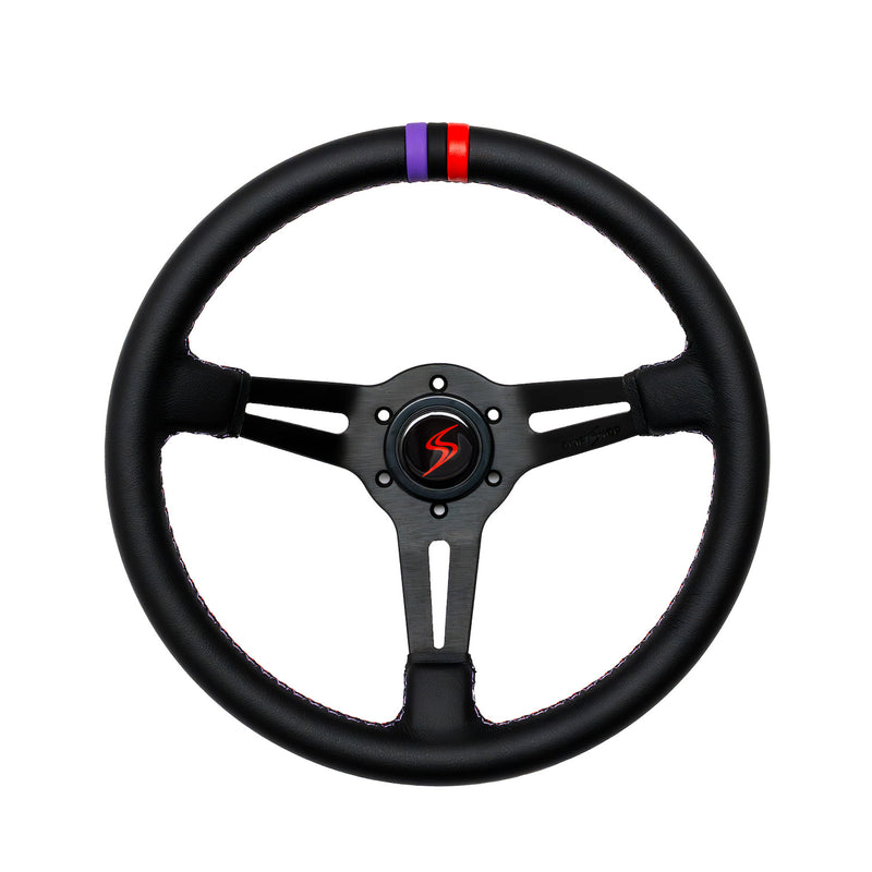 Carica immagine in Galleria Viewer, Volante a Calice (70 mm), Edizione Colors, Pelle Nera
