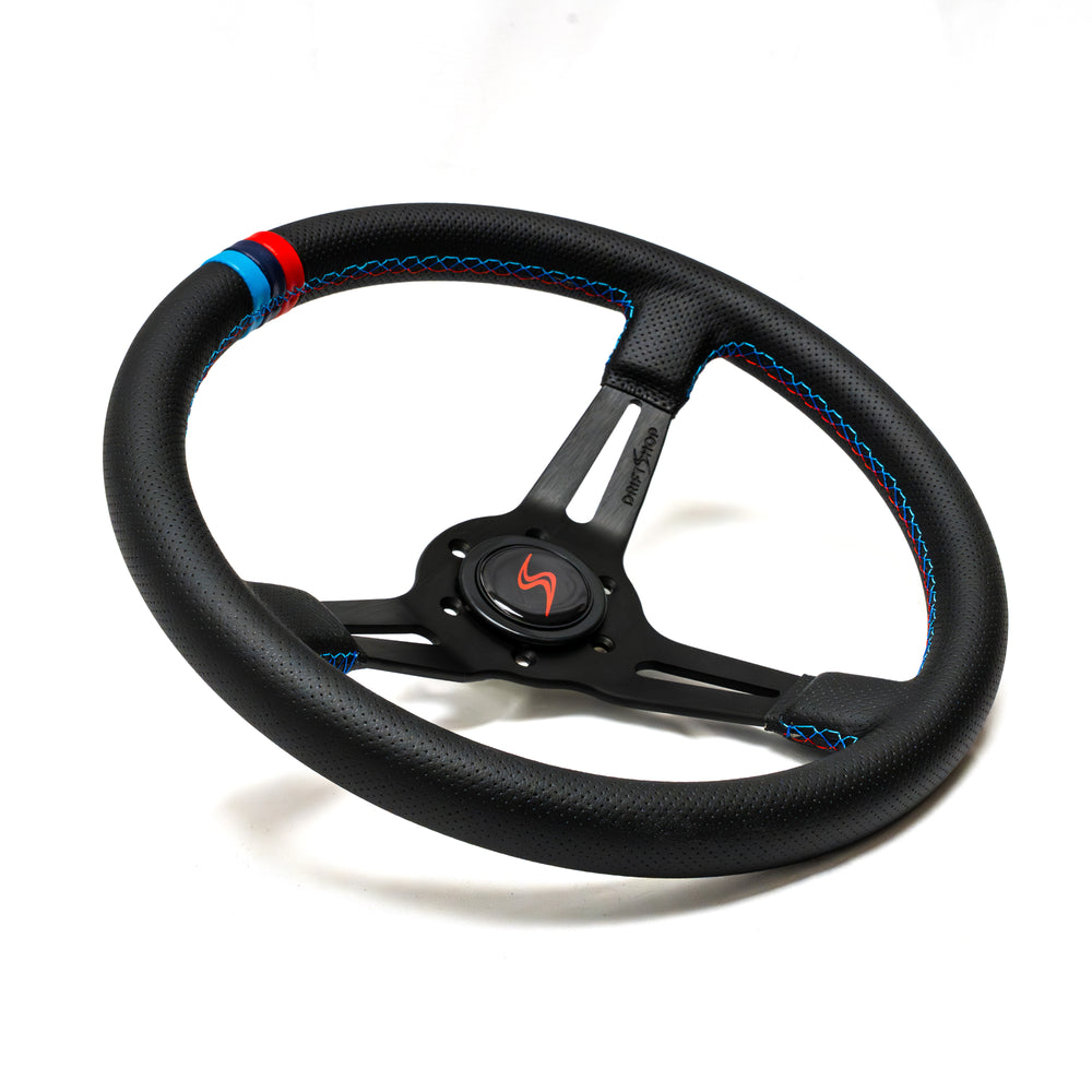 Volante a Calice (70 mm), Edizione "M Power V2", Pelle Nera Forata