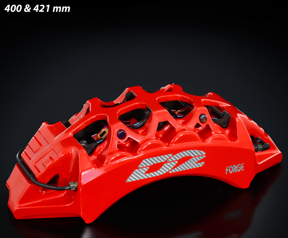 Kit Freni Maggiorati Posteriori D2 Racing: da 4 a 8 Pistoncini, da 330 a 421 mm