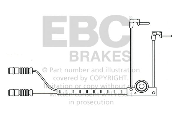 Sensore Usura Pastiglie EBC EFA112 per Mercedes-Benz G-Wagon (W463), Mercedes-Benz G-Wagon (W461) e altre