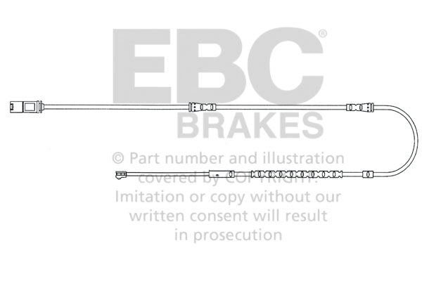 Sensore Usura Pastiglie EBC EFA128 per BMW Serie 5 (F10), BMW Serie 5 (F11) e altre