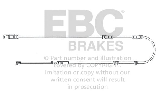 Sensore Usura Pastiglie EBC EFA129 per BMW Serie 7 (F01), BMW Serie 7 (F02) e altre