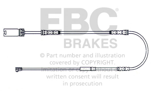 Sensore Usura Pastiglie EBC EFA131 per BMW X1 (E84)