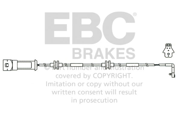 Sensore Usura Pastiglie EBC EFA134 per Opel Omega e Vauxhall Omega
