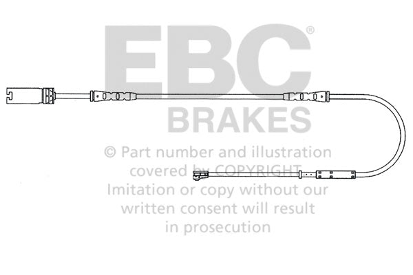 Sensore Usura Pastiglie EBC EFA136 per BMW Serie 1 (E81), BMW Serie 1 (E87) e altre