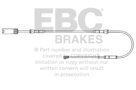 Sensore Usura Pastiglie EBC EFA136 per BMW Serie 1 (E81), BMW Serie 1 (E87) e altre