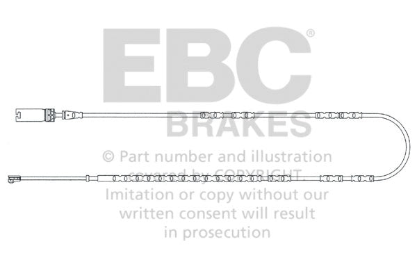 Sensore Usura Pastiglie EBC EFA137 per BMW Serie 3 (E91), BMW Serie 3 (E90) e altre