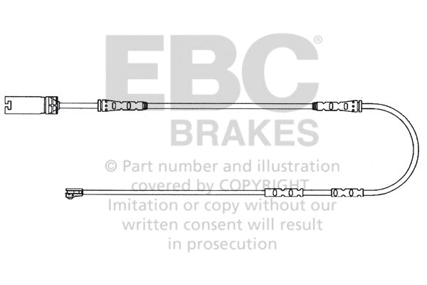 Sensore Usura Pastiglie EBC EFA138 per BMW Serie 3 (E91), BMW Serie 3 (E90) e altre