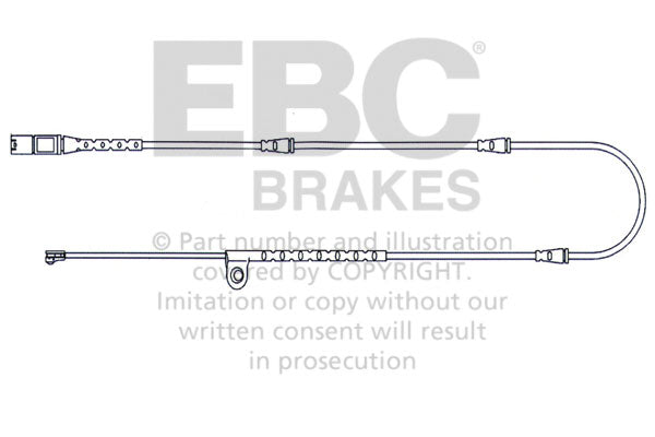 Sensore Usura Pastiglie EBC EFA141 per BMW X6 (E71) e BMW X5 (E70)