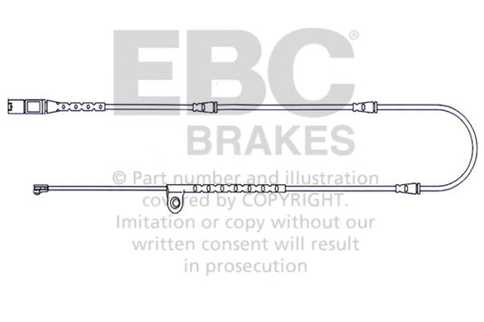 Sensore Usura Pastiglie EBC EFA141 per BMW X6 (E71) e BMW X5 (E70)