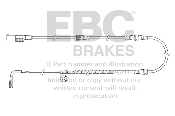 Sensore Usura Pastiglie EBC EFA151 per Land Rover Range Rover Sport (L320)