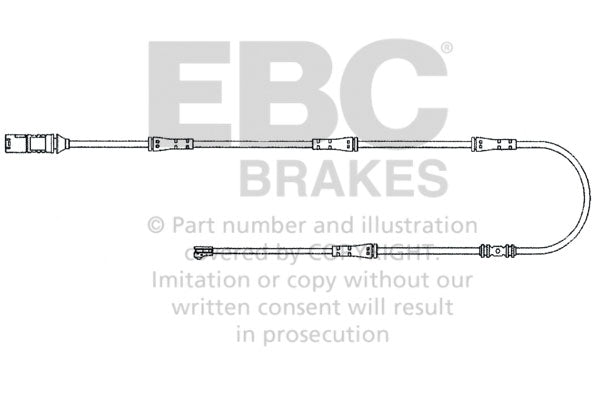 Sensore Usura Pastiglie EBC EFA159 per BMW Serie 5 (F10), BMW Serie 5 xDrive (F10) e altre