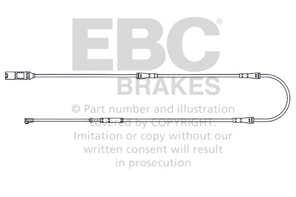 Sensore Usura Pastiglie EBC EFA160 per BMW Serie 5 GT (F07) e BMW Serie 5 xDrive GT (F07)