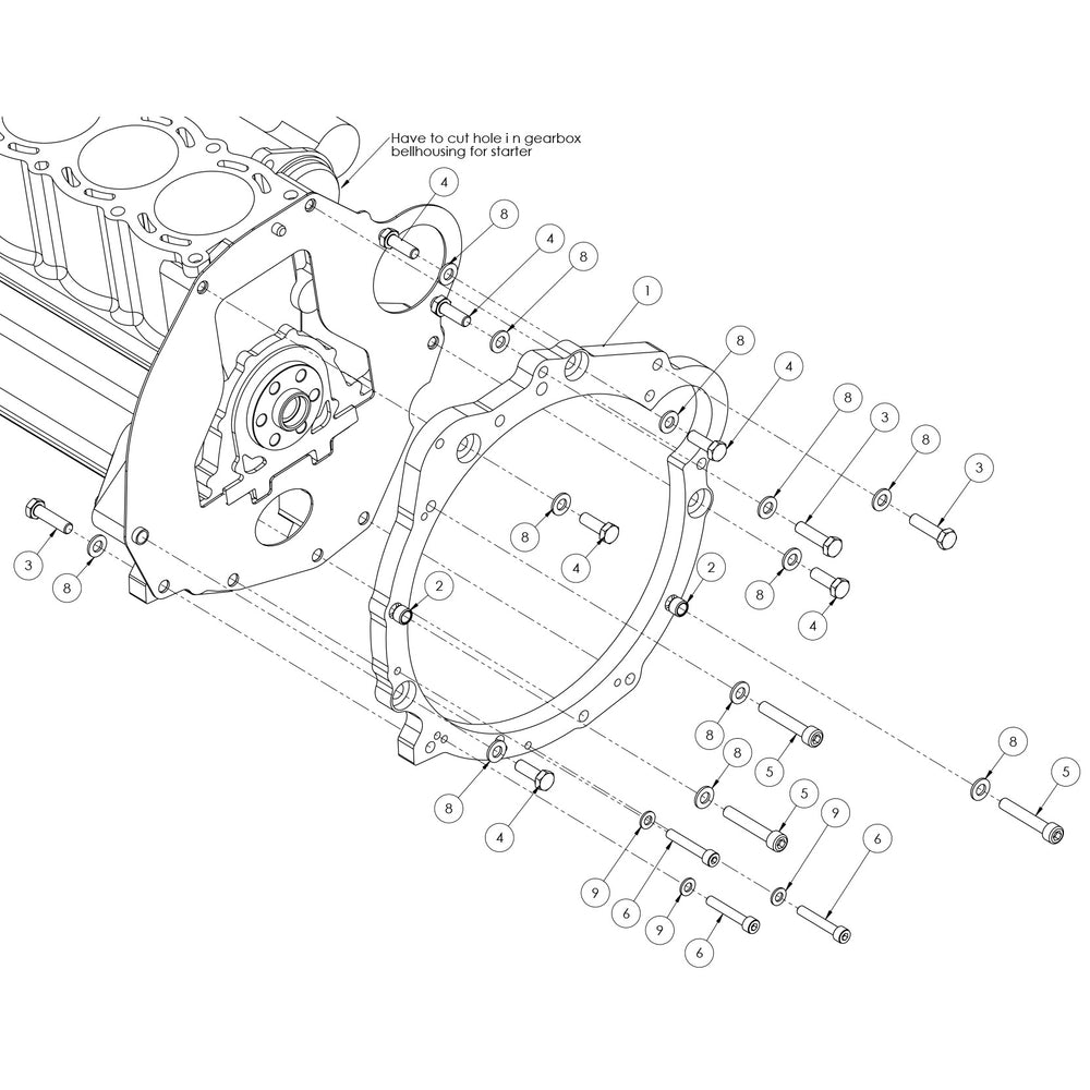 Kit Adattamento Cambio BMW M57N su Motore Nissan RB
