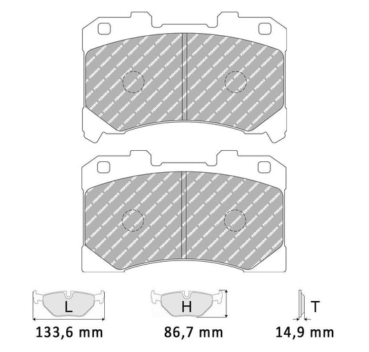 Pastiglie Freno Anteriori Ferodo DS2500 per Toyota Yaris GR (2020+)