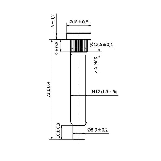 Prigioniero Ruota M12x1.5 - Honda (Lungo, 62 mm)