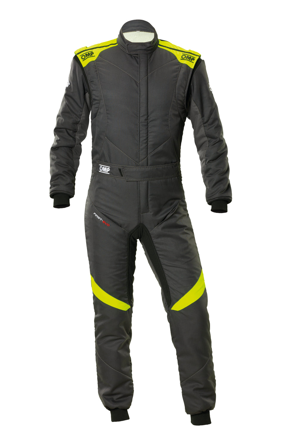 Tuta OMP First EVO Antracite / Giallo Fluo (FIA 8856-2018)