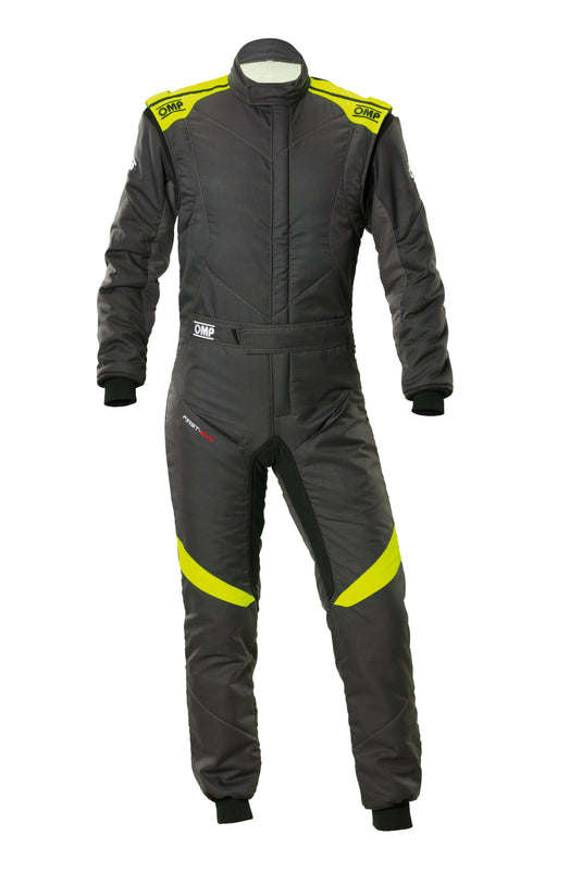 Tuta OMP First EVO Antracite / Giallo Fluo (FIA 8856-2018)