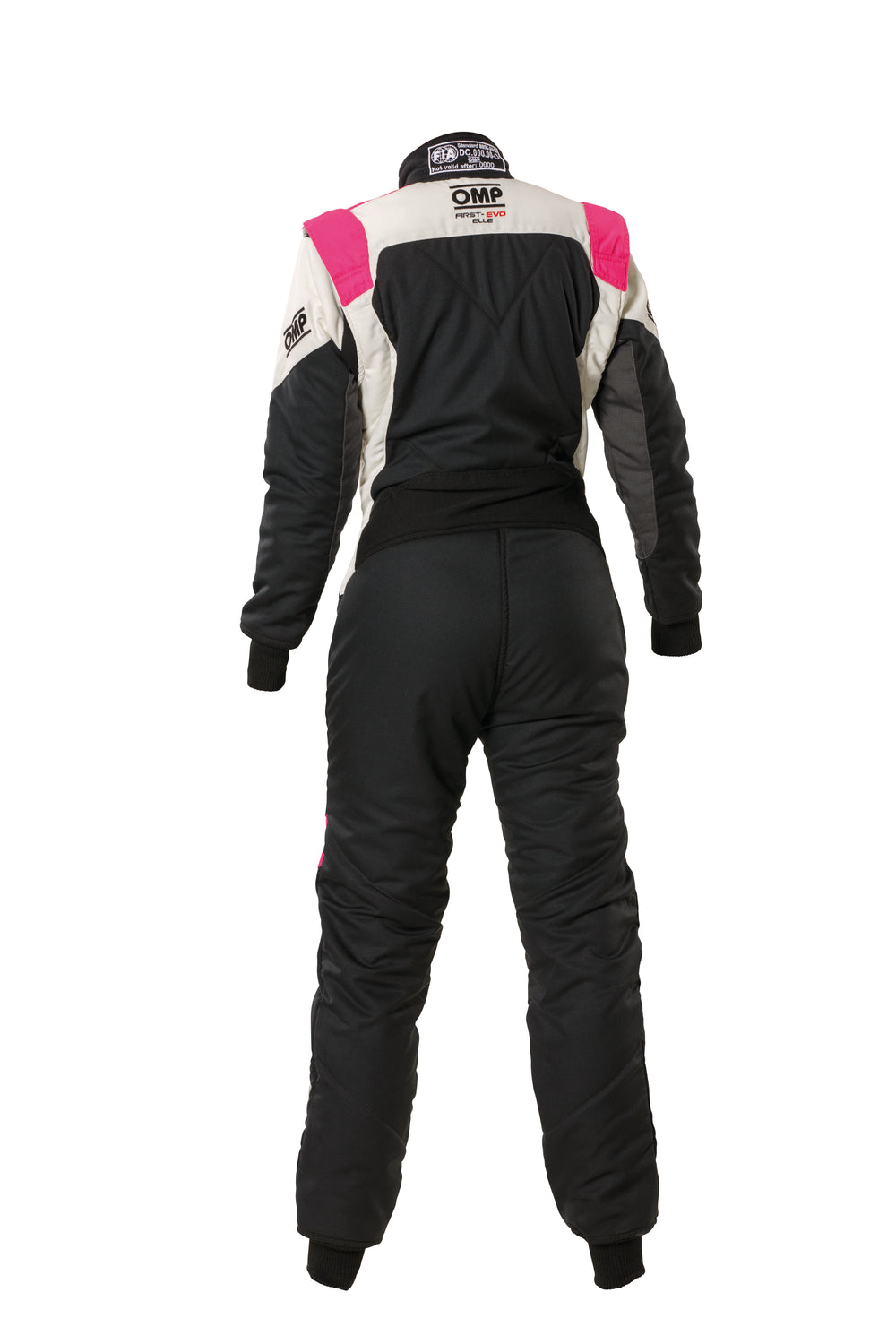 Tuta OMP First ELLE Nero / Rosa Fucsia (FIA 8856-2018)