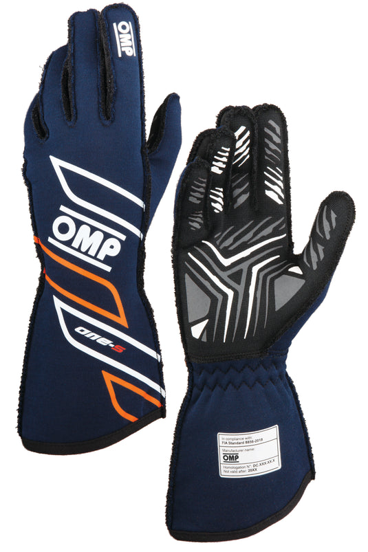 Guanti OMP ONE-S Blu Marine / Arancione Fluo