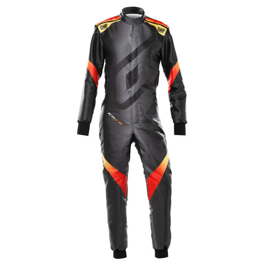 Tuta Kart Bambino OMP KS ART X Nero / Giallo / Rosso (FIA 8877-2022)