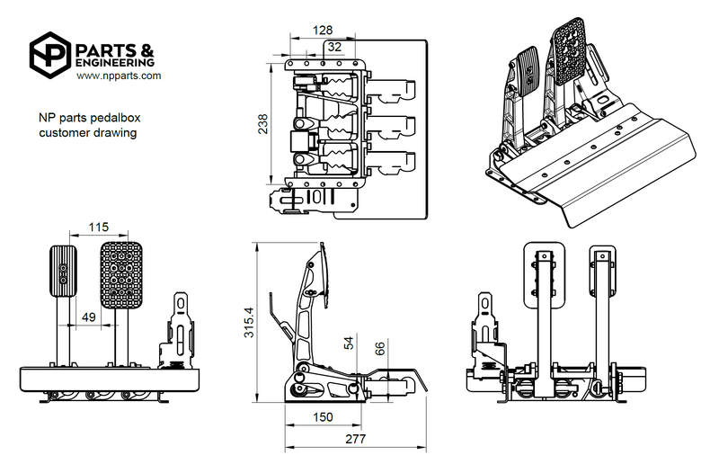 Carica immagine in Galleria Viewer, Pedaliera Racing NP Parts (Pedalbox)
