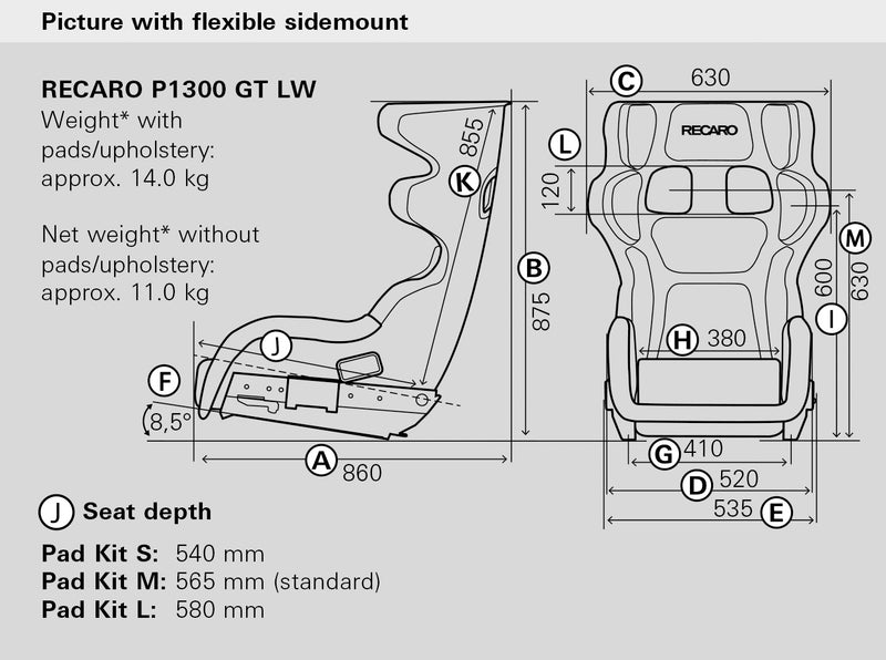 Carica immagine in Galleria Viewer, Sedile Racing Recaro P1300 GT (FIA)
