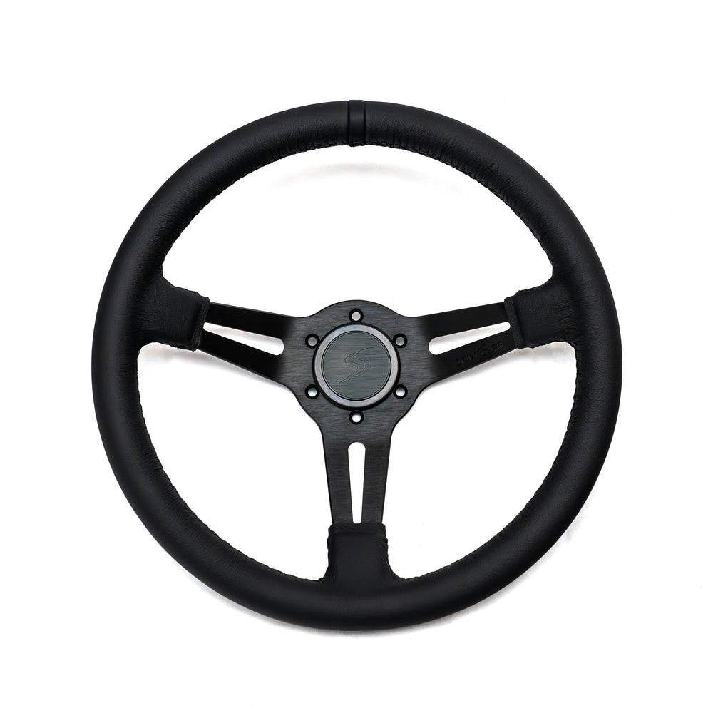 Volante Premium a Calice (70 mm) "Black Edition" in Pelle