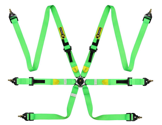 Cinture BELTENICK RCU1005 COLORI FLUO 6 punti Omologata FIA - 2 pollici Hans
