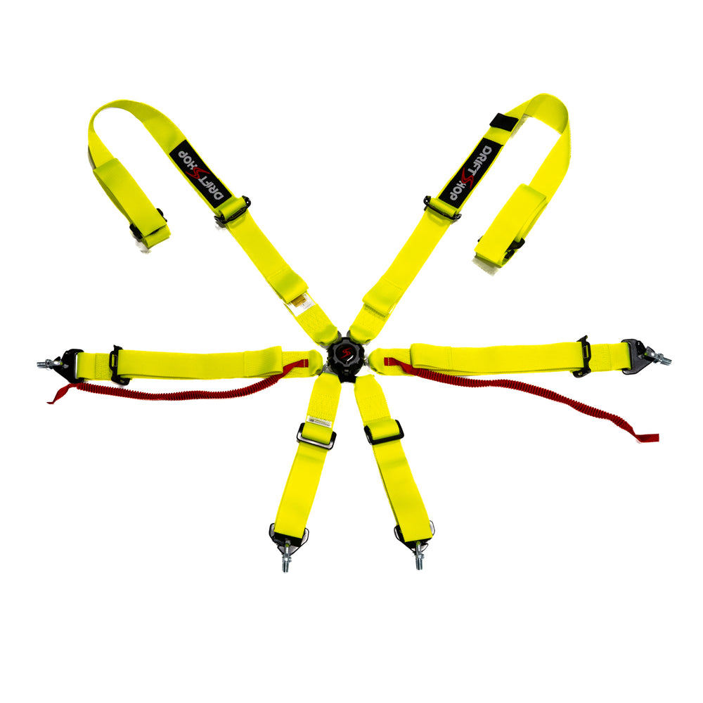 Cinture 6 Punti DS - Giallo Fluo - FIA 2026