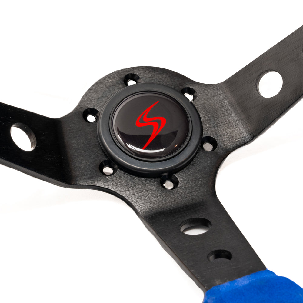 Volante a Calice (90 mm), Scamosciato Blu, Razze Nere