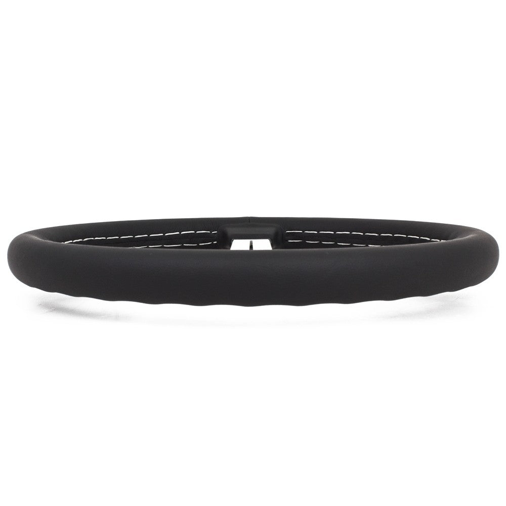 Volante Nardi Classic ND33, Pelle Nera, Razze in Alluminio, Cuciture Grigie, a Calice 40 mm