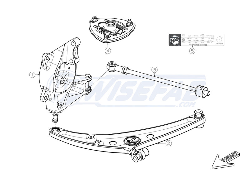 Carica immagine in Galleria Viewer, Kit Anteriore Wisefab "Grip" per Mitsubishi Lancer Evo 7/8/9
