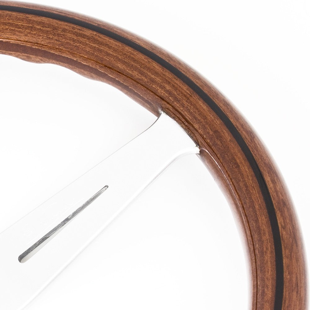 Volante Nardi Classic ND36, Legno con Filetto Nero, Razze Cromate, a Calice 40 mm